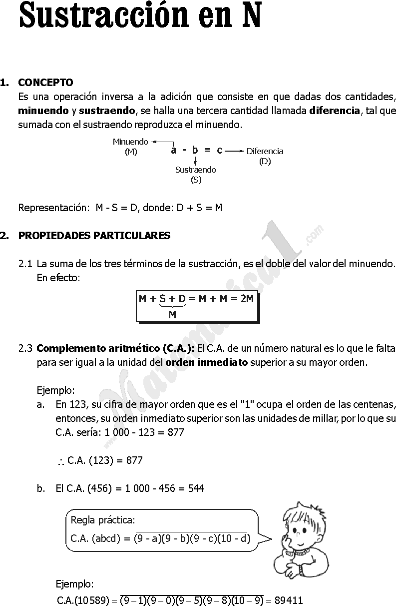 suma de numeros naturales ejercicios resueltos